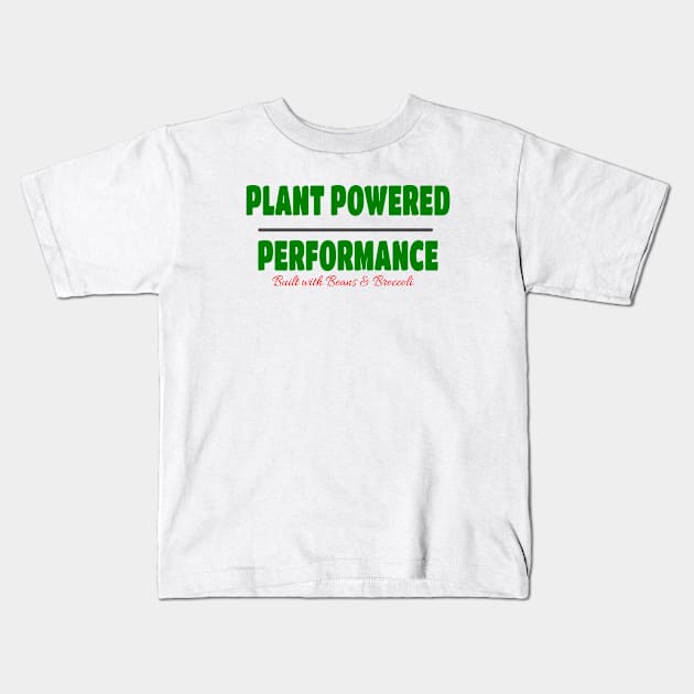 Vegan Broccoli Beans Performance bold Kids T-Shirt by fantastic-designs